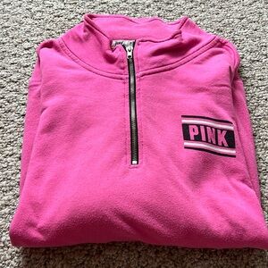 LG PINK quarter zip sweatshirt